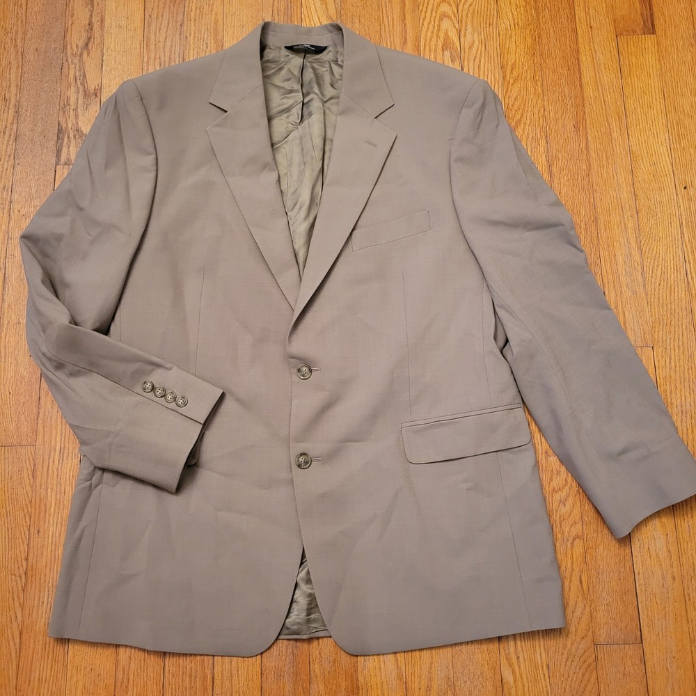 346 Brooks Brothers 44M Blazer Tan Wool Stretch Preppy Sport Coat Jacket Granola